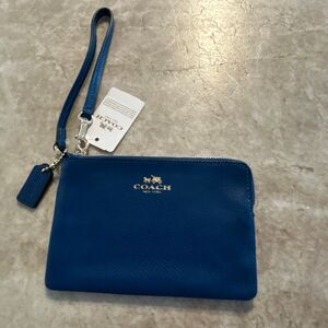COACH Blue Wristlet NWT